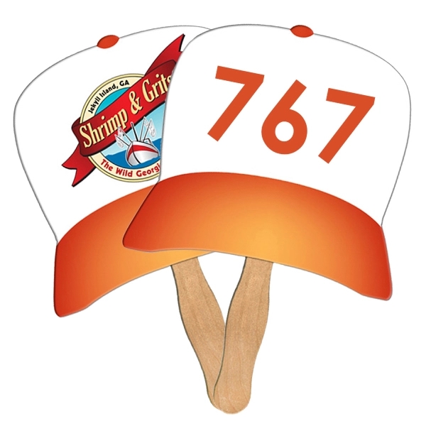 Baseball hat shape auction fan with hidden wooden stick.... from ASI 67620 Lion Circle Corp / Lion/Circle