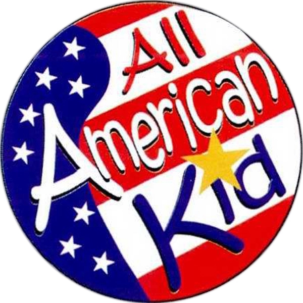 2" round "All American Kid stickers. Blank.... from ASI 45815 Coloring Book Solutions / Coloring Book Solutions™