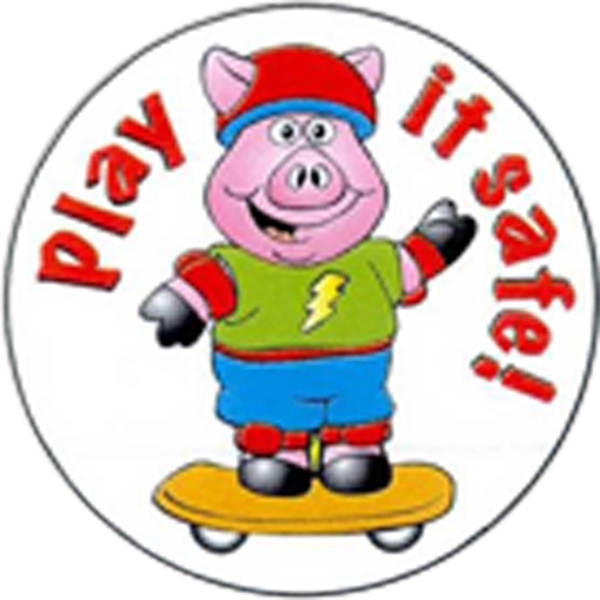 2" round "Play it Safe! stickers. Blank.... from ASI 45815 Coloring Book Solutions / Coloring Book Solutions™