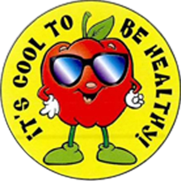 2" round "It's Cool To Be Healthy" stickers. Blank.... from ASI 45815 Coloring Book Solutions / Coloring Book Solutions™