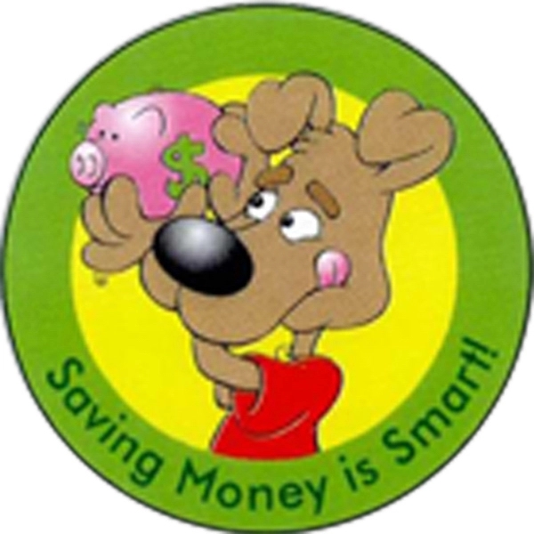 2" round "Saving Money is Smart!" stickers. Blank.... from ASI 45815 Coloring Book Solutions / Coloring Book Solutions™