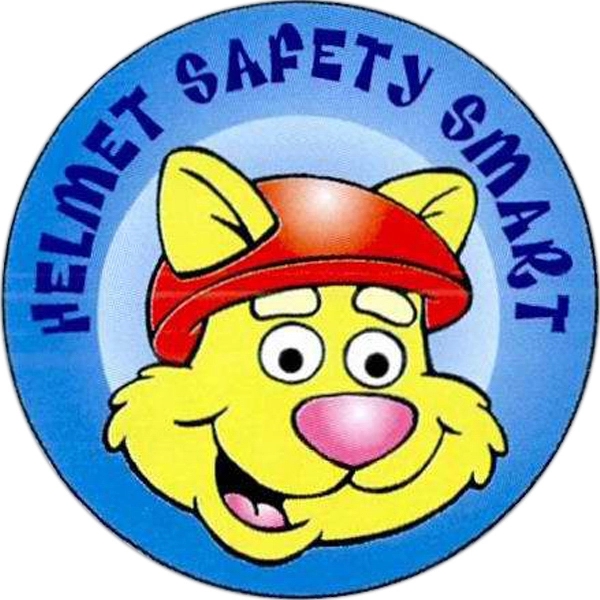 2" round "Helmet Safety Smart" stickers. Blank.... from ASI 45815 Coloring Book Solutions / Coloring Book Solutions™