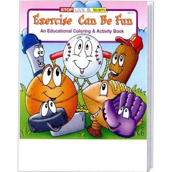 Exercise Can Be Fun educational coloring and activity book.... from ASI 45815 Coloring Book Solutions / Coloring Book Solutions™ LivRite
