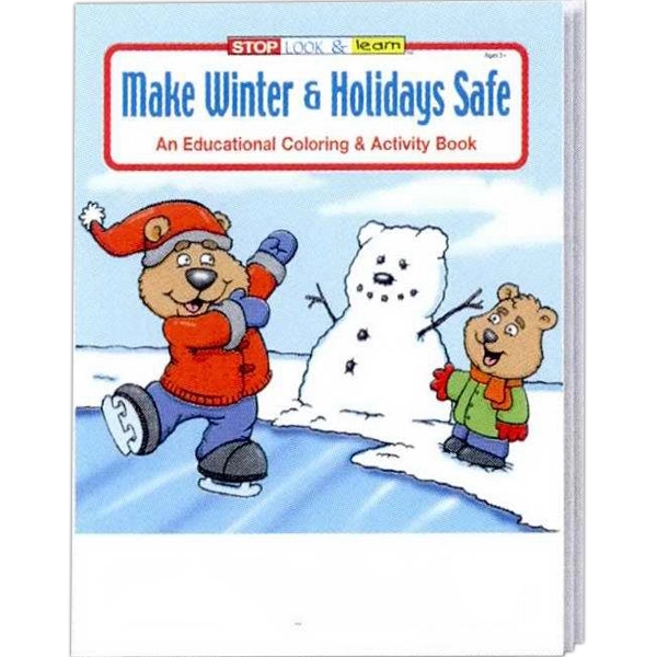 COLORING SET: Make Winter & Holidays Safe coloring and activity book... from ASI 45815 Coloring Book Solutions / Coloring Book Solutions™