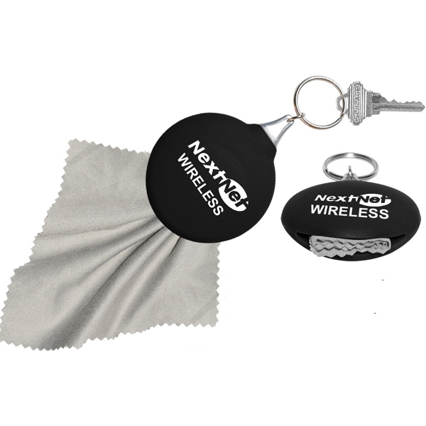 Rubber Key Tag W/Micro Fiber Cloth... from ASI 68507 The Magnet Group / Perfect Line