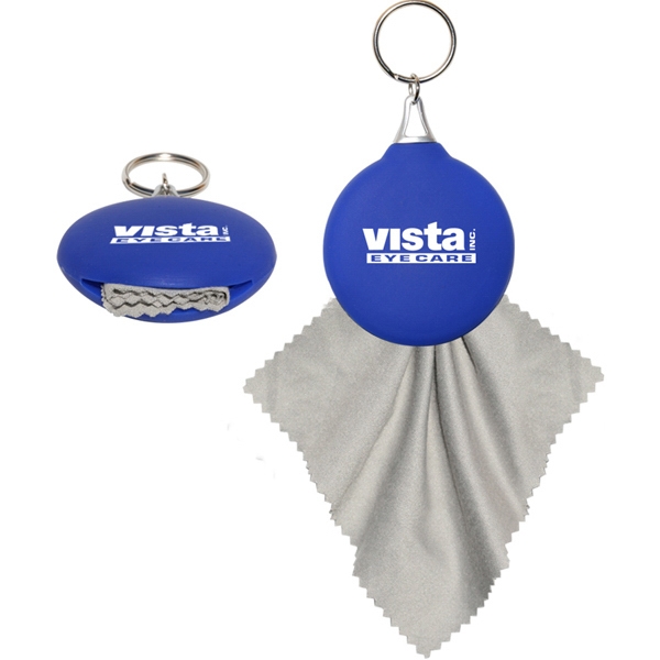 Rubber Key Tag W/Micro Fiber Cloth... from ASI 68507 The Magnet Group / Perfect Line