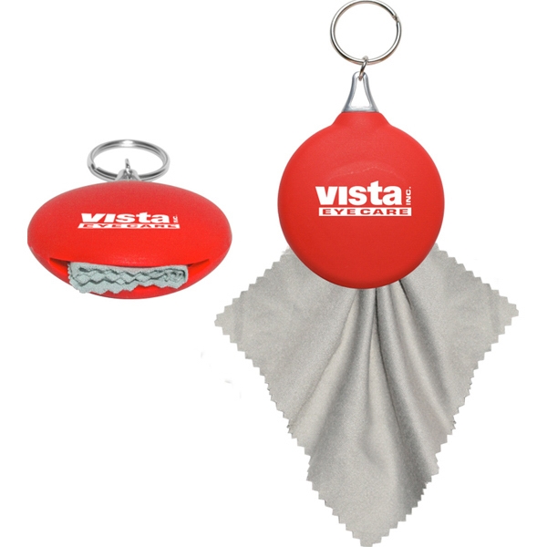 Rubber Key Tag W/Micro Fiber Cloth... from ASI 68507 The Magnet Group / Perfect Line