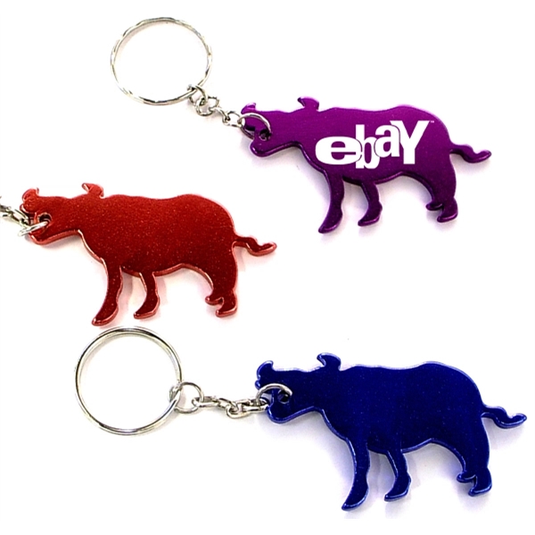 Cow / Bull shape bottle opener with key chain.... from ASI 74585 Nu Promo International / Nu Promo Line