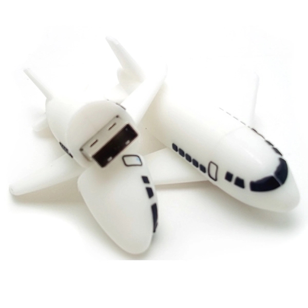 White USB drive made of PVC material that's shaped like an... from ASI 63776 KTI Networks Inc / KTI Promo
