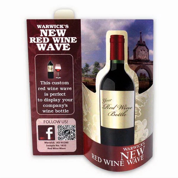 Red wine wave 3D table tent.... from ASI 95280 Warwick Publishing Co