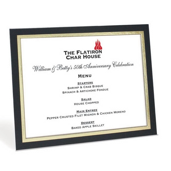 Mat Black Chipboard Certificate Holder w/gold stamped border, easel back and... from ASI 95280 Warwick Publishing Co / Warwick