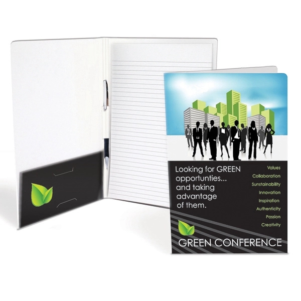 6 1/2" x 9 1/2" Padfolio with full color digital imprint... from ASI 95280 Warwick Publishing Co / Warwick