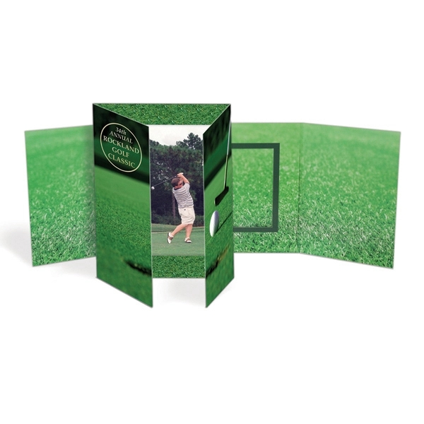 Golf Gatefold Photo Folder that holds a 5" x 7" photo.... from ASI 95280 Warwick Publishing Co / Warwick