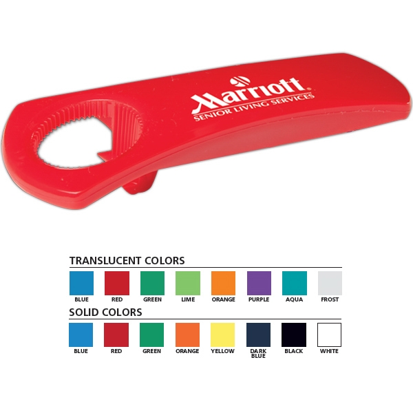 Plus (TM) - Combination jar/beverage bottle opener.... from ASI 52840 Evans Manufacturing / Evans