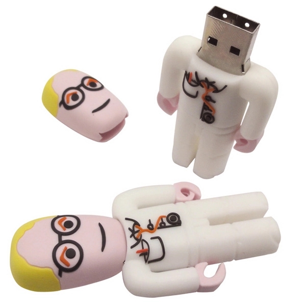 USB drive made of PVC material that's shaped like a doctor/surgeon;... from ASI 63776 KTI Networks Inc / KTI Promo