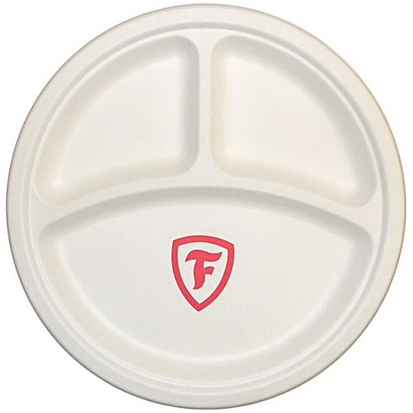 Biodegradable 10" round  compostable paper plate.... from ASI 88200 TK Sorg's - A Div of Arch Promo Group, LLC / PETITE