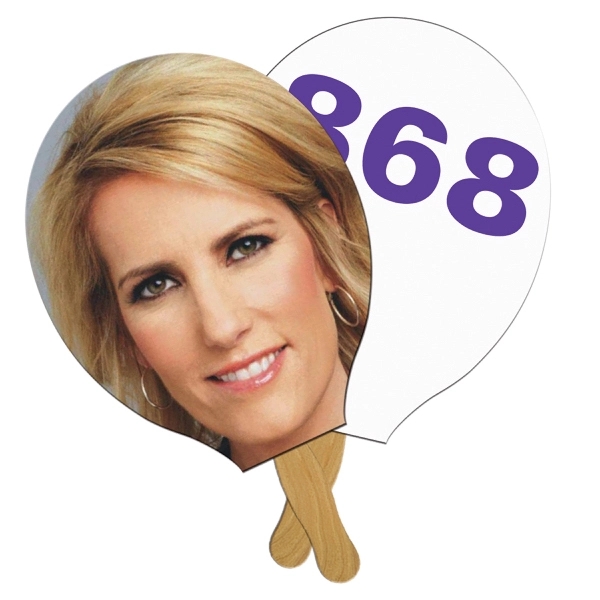 Tennis racket shape auction fan with hidden wooden stick.... from ASI 67620 Lion Circle Corp / Lion/Circle