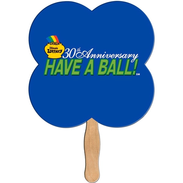 Clover shape fast fan with wooden stick.... from ASI 67620 Lion Circle Corp / Lion/Circle