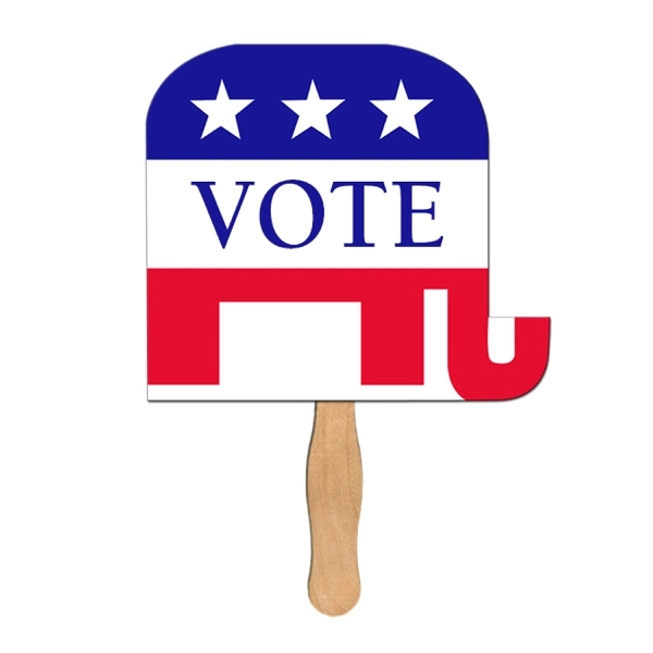 Elephant shaped digital economy fans with double sided film lamination.... from ASI 67620 Lion Circle Corp / Lion/Circle