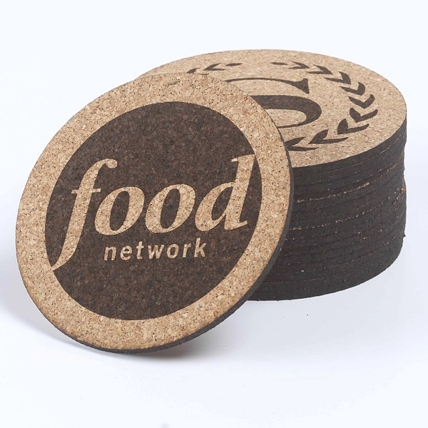 3 1/2" round fire branded coaster laser cut from 1/8" stock... from ASI 79933 Prorose Inc / ProRose