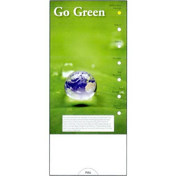 SLIDE CHART Go Green Slide Chart and Information Guide... from ASI 45815 Coloring Book Solutions / Coloring Book Solutions™ LivRite