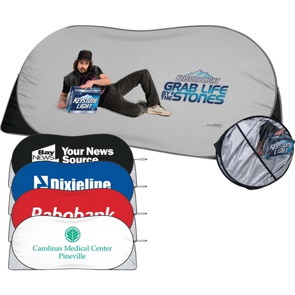 New patented, contoured flap design, single loop collapsible sunshade 24" x... from ASI 37586 Auto-Sun-shade/Intertek