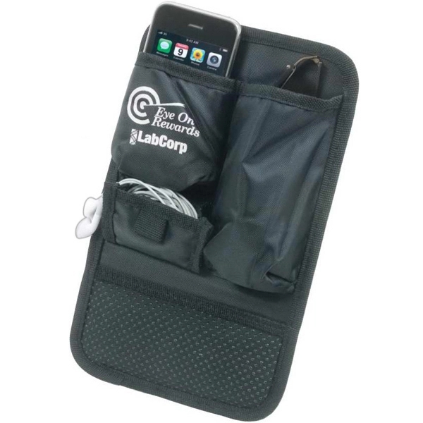 Seat-side organizer is designed to wedge in between seats and console.... from ASI 37586 Auto-Sun-shade/Intertek