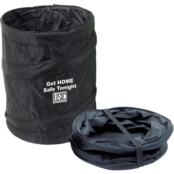Round pop open car trash and storage accessory.... from ASI 37586 Auto-Sun-shade/Intertek