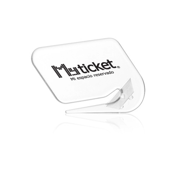 Promotional letter opener; plastic; 3" W x 2" H.... from ASI 39552 BEL Promo