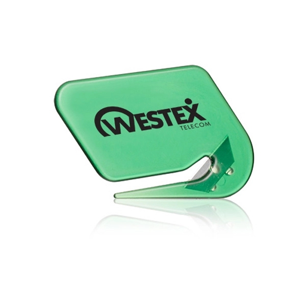 Promotional letter opener; plastic; 3" W x 2" H.... from ASI 39552 BEL Promo