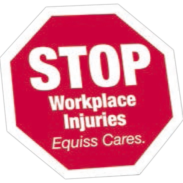 3" x 3" octagon shaped clear polyester decal with permanent adhesive... from ASI 56950 Gill Studios Inc / Gill-Line®