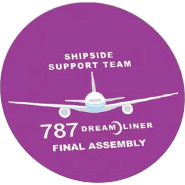 8" round clear polyester decal with permanent adhesive inside window and... from ASI 56950 Gill Studios Inc / Gill-Line®