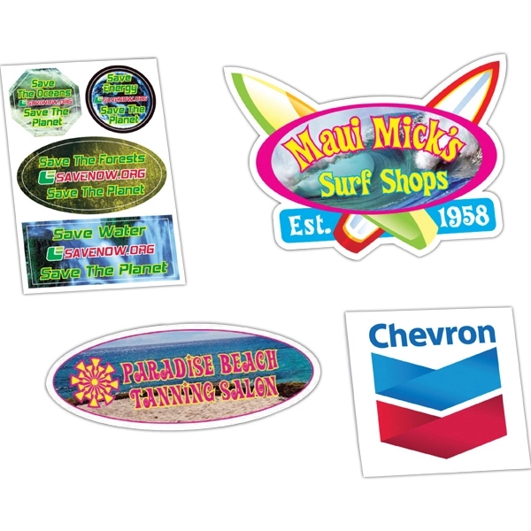 Die cut permanent adhesive decal made of white vinyl with high... from ASI 56950 Gill Studios Inc / Gill-Line®