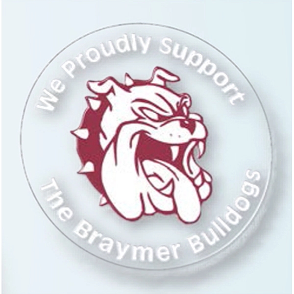 4" diameter polyester removable car sticker with round shape and ultra-removable... from ASI 56950 Gill Studios Inc / Gill-Line®