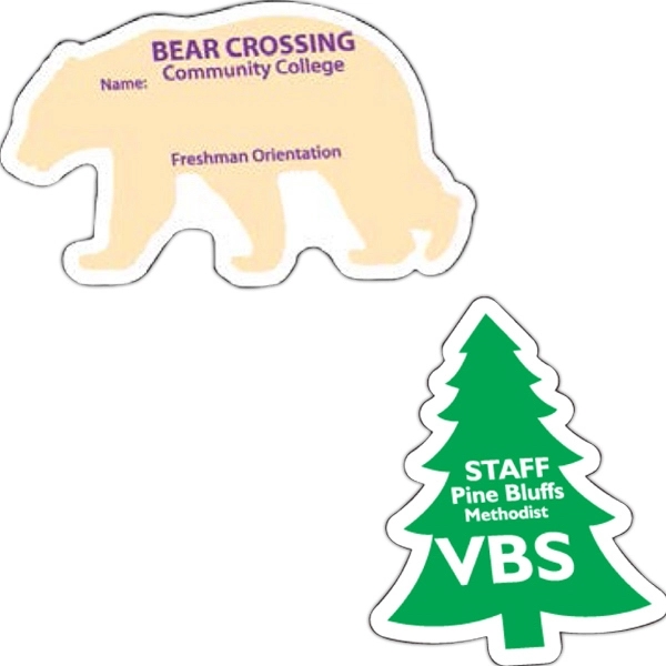 Custom satin white, self-sticking sticker; supplied individually.... from ASI 56950 Gill Studios Inc / Gill-Line®