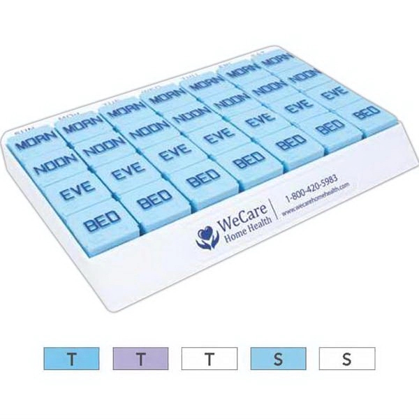 Pill organizer that is separated into multiple compartments.... from ASI 73823 Compass Health Brands dba Newday Medical Corporation / Newday Medical