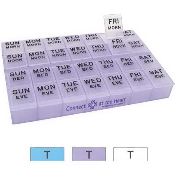 Colorful pill organizer.... from ASI 73823 Compass Health Brands dba Newday Medical Corporation / Newday Medical