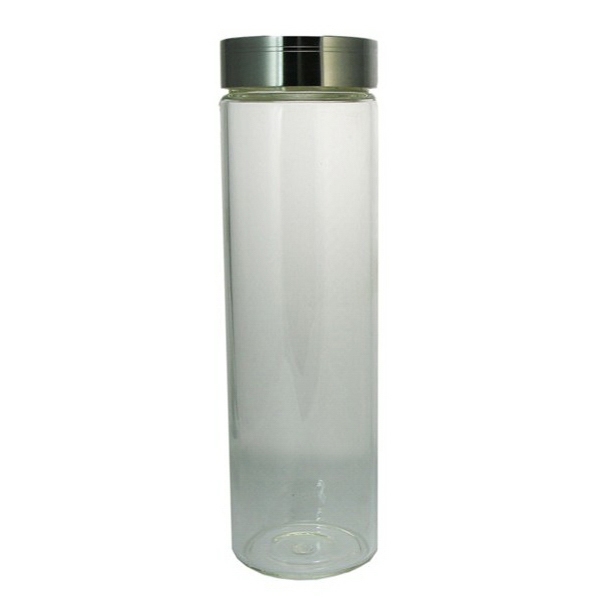 18 oz. clear glass water bottle with stainless screw top lid... from ASI 31530 ZZ OLD/Drop - Adsun, Inc / AdSun