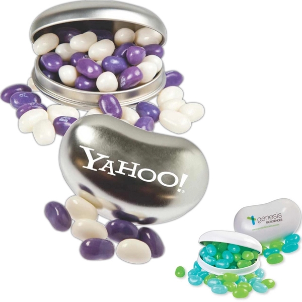 Tin filled with jelly beans, 1 oz. (21g)... from ASI 44900 NC Custom (CI/Lanco) / Lanco