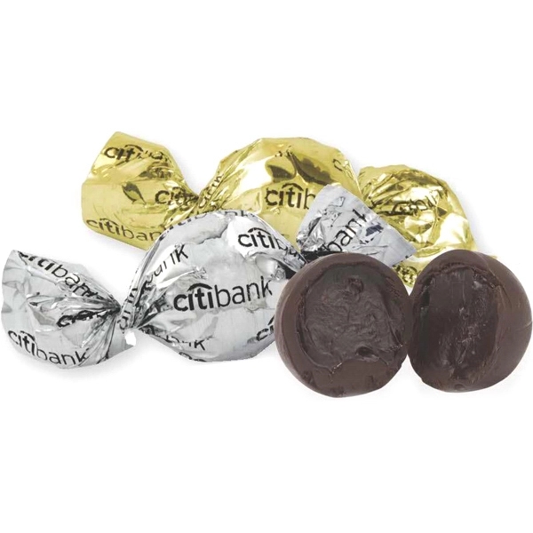 Individual twist wrapped caramel ganache truffles in your choice of dark... from ASI 44900 NC Custom (CI/Lanco)