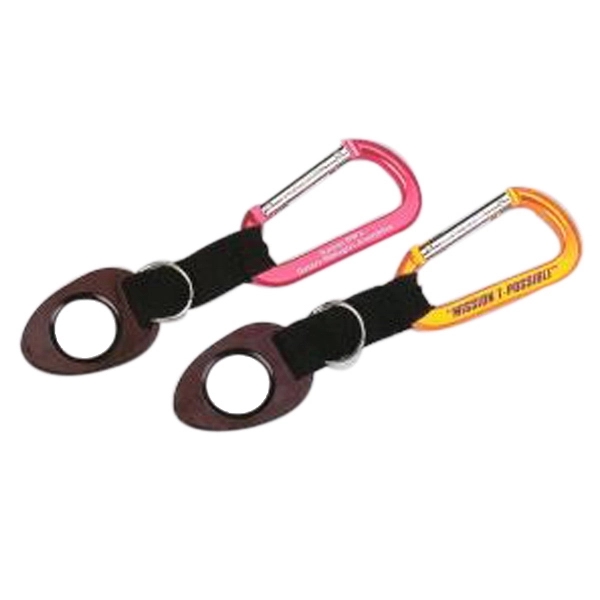 Bottle holder carabiner with key tag.... from ASI 40610 Perry Blackburne Inc / KEYTAGLINE
