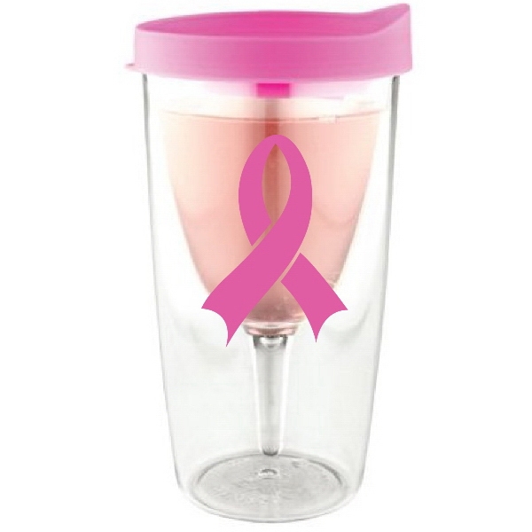 Vino 2 GO - 10 oz. clear Vino2Go double wall acrylic... from ASI 31530 ZZ OLD/Drop - Adsun, Inc / AdSun