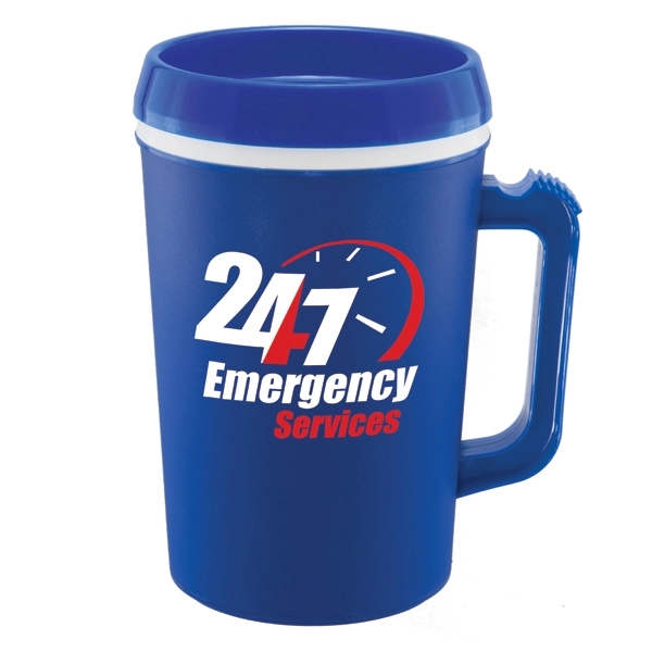 34oz. double-wall insulated polypropylene IM34 Mug. Includes snap-on, drink-thru lid. Top-rack... from ASI 73871 Next Promotions LLC