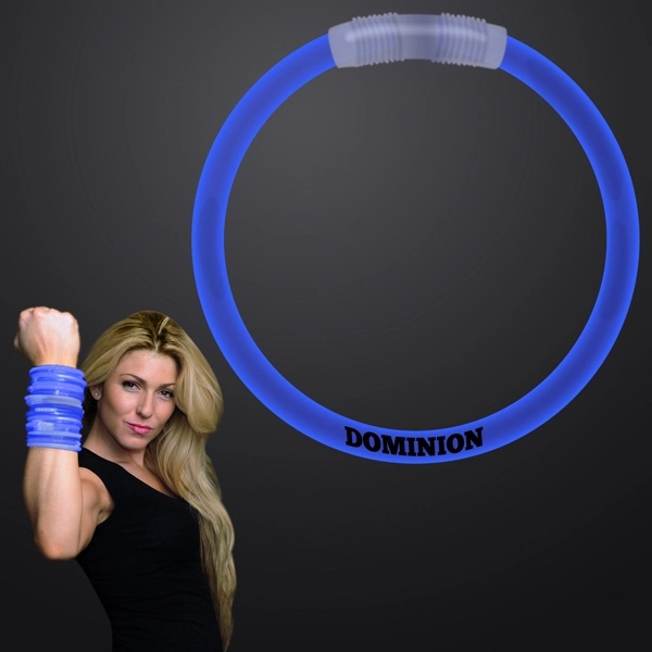 Glow bracelet with plastic connectors; Blank and Imprinted Pricing... from ASI 34194 ALightPromos / Alight Promotional Products