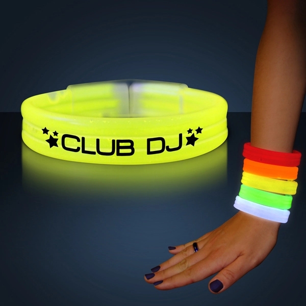 Blank or Imprinted. Custom thick glow bracelet bangles.... from ASI 34194 ALightPromos / Alight Promotional Products
