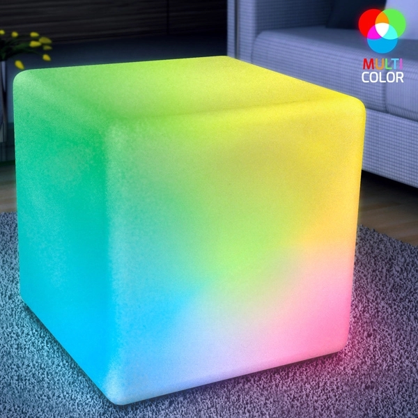 16" big LED cube light furniture - end table and stool.... from ASI 34194 ALightPromos / Alight Promotional Products