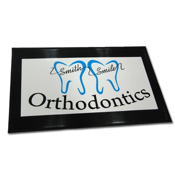 Four-color imprinted mat, molded from 100 percent Nitrile rubber.... from ASI 35750 PromoMatting by Americo