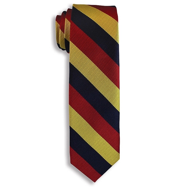 Red, navy blue and gold 2.5" wide woven 100% polyester striped... from ASI 98085 Wolfmark