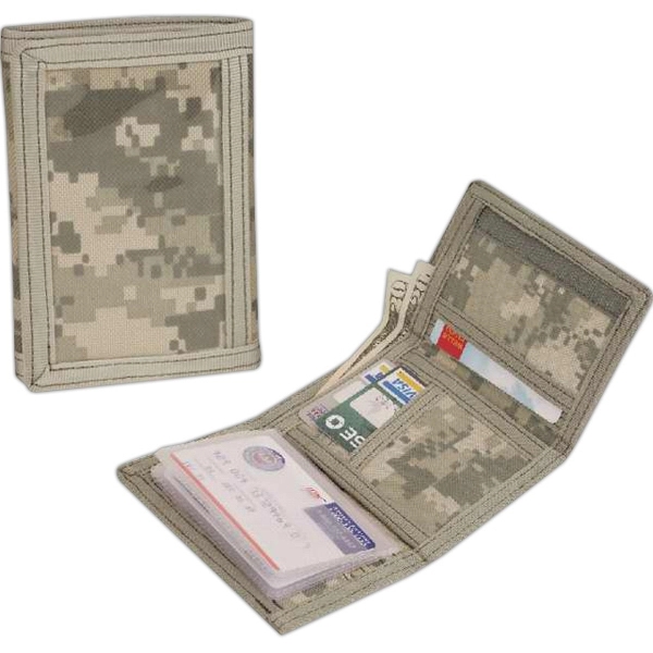 Tri-fold wallet made of 600 denier polyester.... from ASI 34046 Allcasion Travelware Co