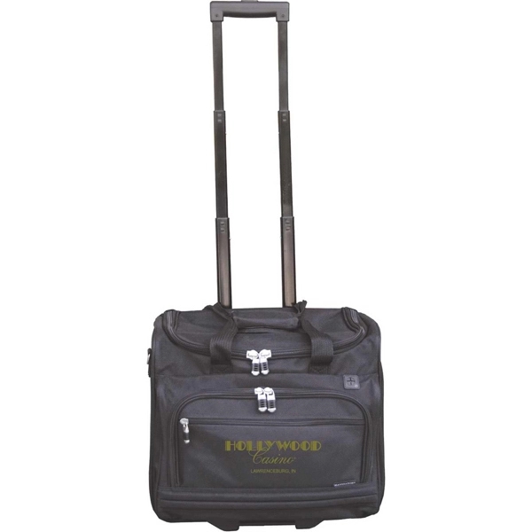 Rolling tote bag with internal telescopic handle with in-line skate wheels.... from ASI 34046 Allcasion Travelware Co